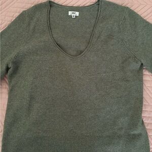 Aerie Women's Olive V-Neck Sweater